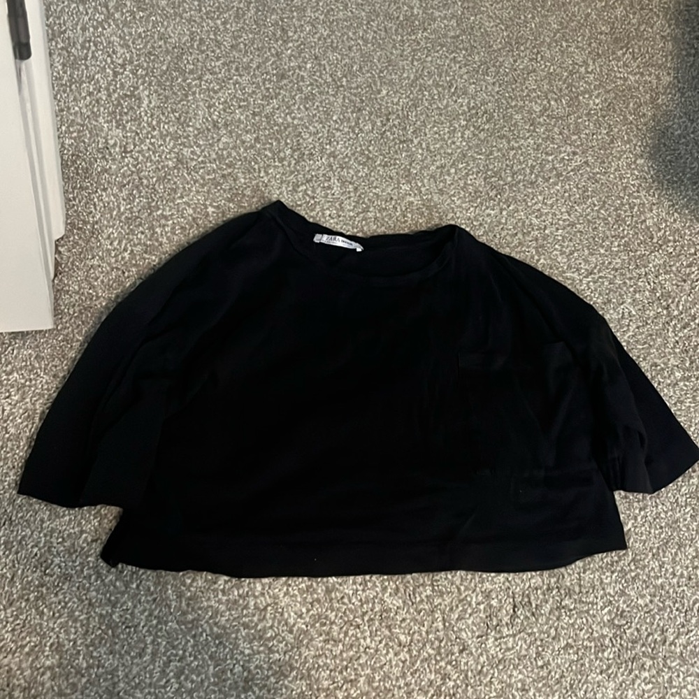 zara cropped tee